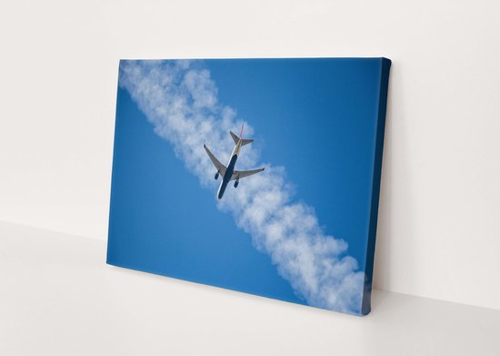 Vliegtuig in de lucht | Canvasdoek | Wanddecoratie | | Schilderij | Foto op canvas
