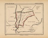 Historische kaart, plattegrond van gemeente Nieuwland in Zuid Holland uit 1868 door Kuyper van Kaartcadeau.com