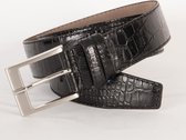 4 CM KROKO RIEM 0008-1 ZWART MAAT 115