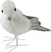 Decoratie vogel met glitters 12 cm type 2