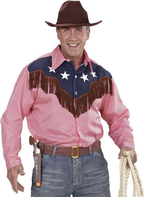 Cowboy verkleed shirt geruit voor heren - western blouse M/L | bol.com