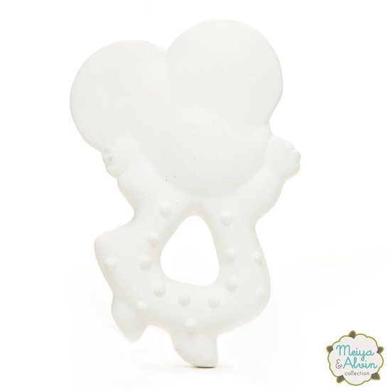Meiya & Alvin Knijp- En Bijtknuffeltje Meiya De Muis Wit 11 Cm van Bonikka. — afbeelding 4