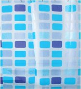 Papillon Douchegordijn Peva Mozaïek Blauw 180x180 cm