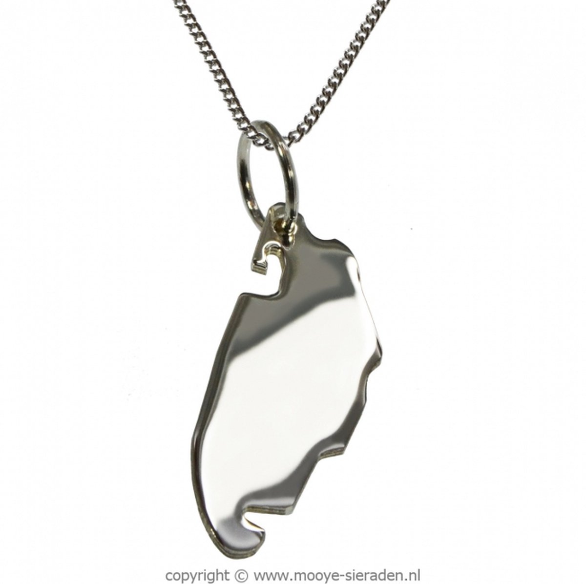 Zilveren Waddeneiland Texel ketting hanger - MOOYE ® - Collectie
