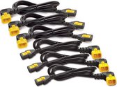 APC C13 - C14 (90 Deg), 1.8m, 6-pack electriciteitssnoer Black,Yellow 1,83 m C13 stekker C14 stekker