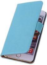 Turquoise PU leder Glanzend bookcase Smartphonehoesje voor de iPhone 6 / 6s