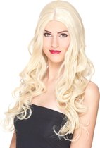 Vegaoo - Gekrulde blonde pruik voor vrouwen - 251 g - Blond - One Size