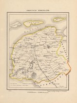Historische kaart, plattegrond van Provincie Friesland uit 1867 door Kuyper van Kaartcadeau.com
