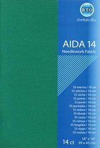 Borduurstof Aida 14 count - Groen - RTO