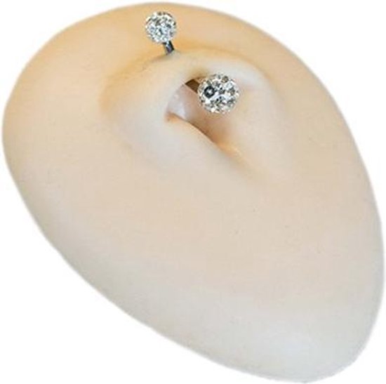 Navel Piercing enige echte Helderwit Swarovski