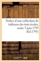 Notice D'Une Collection de Tableaux Des Trois Ecoles, Vente 3 Juin 1793