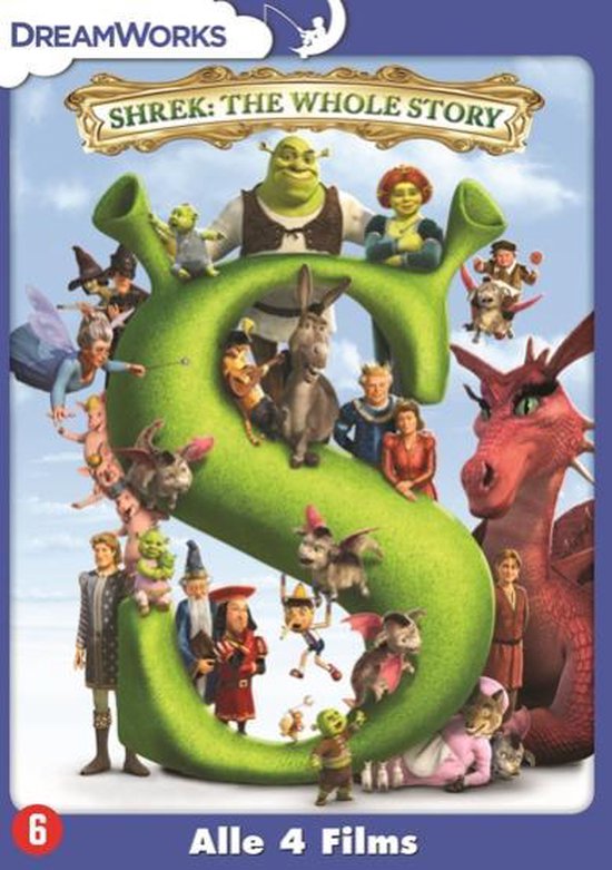 Shrek 1 - 4 + De Gelaarsde Kat  (DVD)