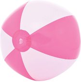 Benza Opblaasbare Strandbal Roze/Wit 25 cm