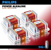 Philips Alkaline Power batterijen - AA Penlite batterijen - XL voordeelverpakking - 96 stuks