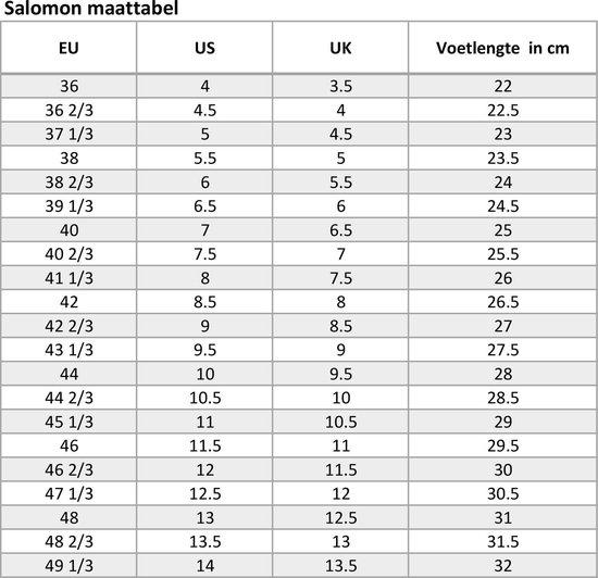 Maten Schoenmaat Heren Heren Maat Kinderschoenen Maattabel