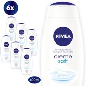 NIVEA Crème Soft Douchecrème - 6 x 400 ml - Voordeelverpakking