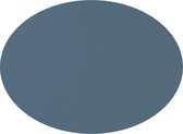 Mesapiu Placemats lederlook Blauw - ovaal -set van 6
