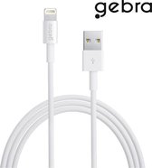 Gebra Lightning Kabel 1 Meter voor Apple iPhone SE / 5 / 5S / 5C / 6 / 6 plus / 6S / 6S Plus / 7 / 7 Plus / 8 / X / 9 / X2 / iPod Touch & iPad 4 / Air / Air 2 / Retina / Mini 2 3