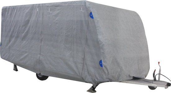 Caravan Beschermhoes - Maat L - (L)610 x (B)250 x (H)220 cm - Optimale Bescherming voor Binnen- en Buitenstalling tegen Vuil en Stof