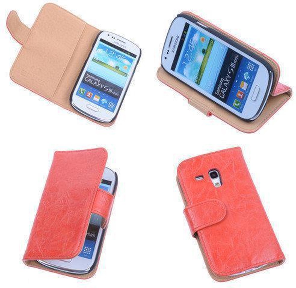 Bestcases Vintage Oranje Book Cover Samsung Galaxy S3 Mini i8190