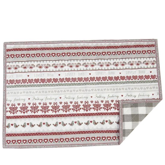 Katoenen Placemat 6 stuks 48*33 SPL grijs