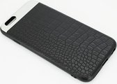 Hard Back Cover Case voor Apple iPhone 6/6S - Croco Print - Zwart