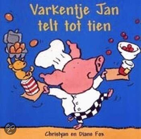 Cover van het boek 'Varkentje Jan telt tot tien'