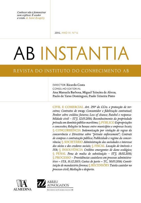 AB Instantia - 2016, Ano IV, n.º 6, Anual - cover