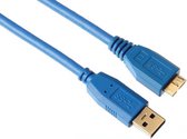HQ - USB 3.0 Micro kabel - Blauw - 5 meter