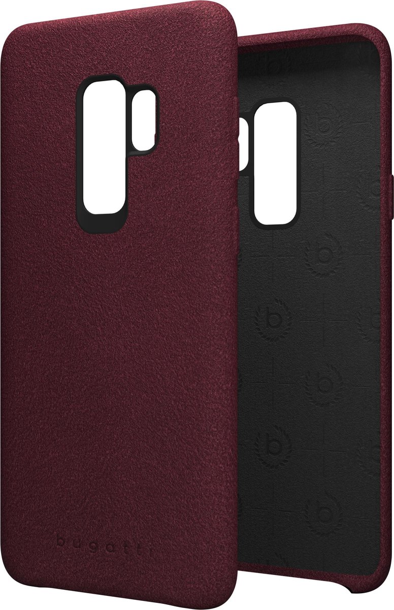 Bugatti Ultrasuede Luxe Hoesje Samsung galaxy S9 Plus Rood