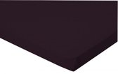 Senzatione katoen satijn Hoeslaken Aubergine - 160x200+30