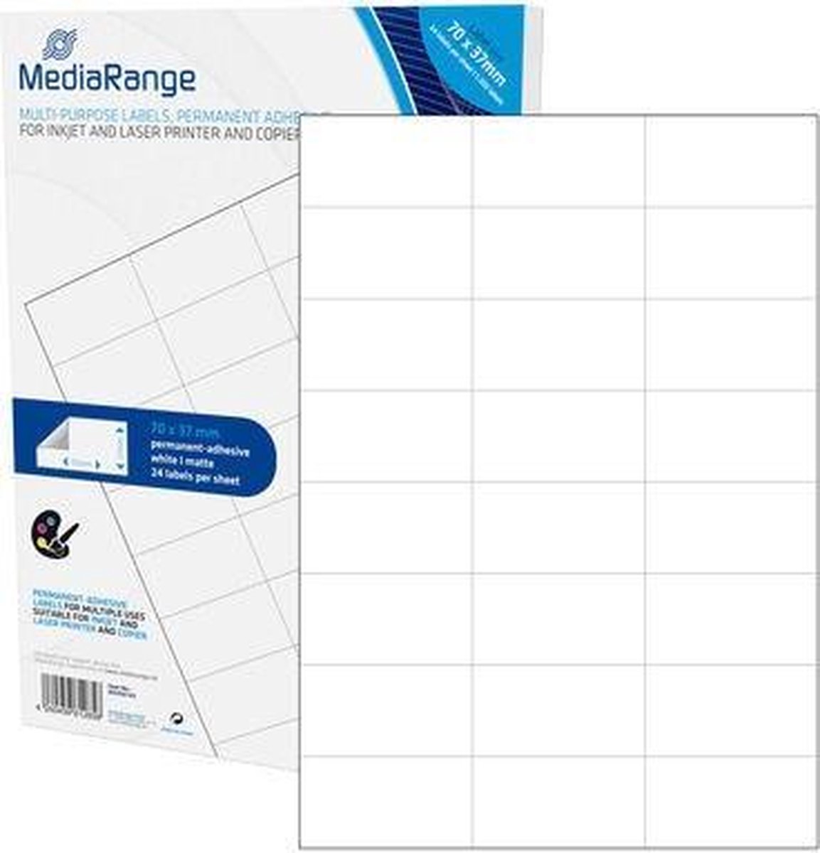 MediaRange MRINK149 etiket Wit Permanent 1200 stuk(s)