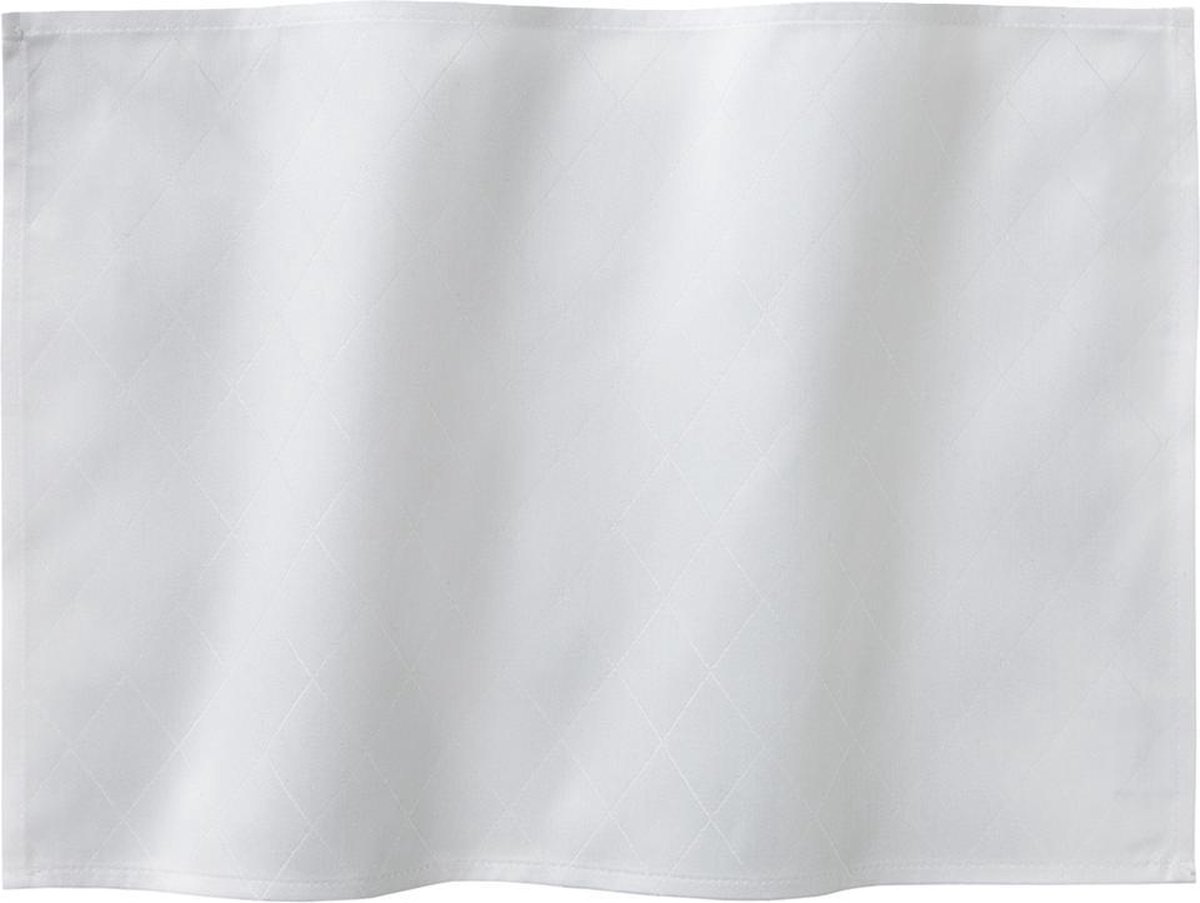 DDDDD Placemats Rhombus - Set van 4 - Katoen - Effen - 50x35 cm - Wit
