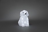 Konstsmide - LED acryl puppy 22cm op batt 20x - koelwit