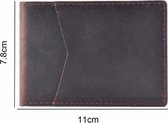 CoshX® Portemonnee handmade leer bruin coffee - Lederen cardholder - creditcard houder voor meerdere pasjes