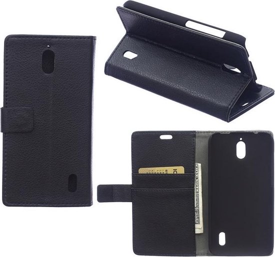 Litchi Cover wallet case hoesje Huawei Y625 zwart | bol.com