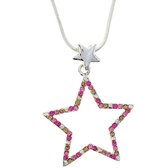 Ketting met multicolor stenen ster hanger