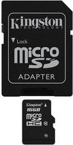 Kingston Micro SD Kaart Canvas 16 GB - Class 10 + SD Adapter + All in 1 USB 2.0