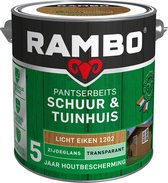Rambo Schuur & Tuinhuis pantserbeits zijdeglans transparant licht eiken 1202 2,5 l