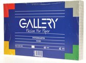 14x Gallery witte systeemkaarten, 12,5x20cm, gelijnd, pak a 100 stuks