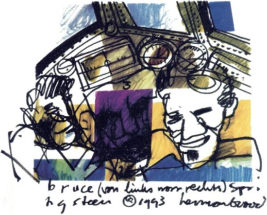 Herman Brood lithographie Bruce Springsteen série pop 1993