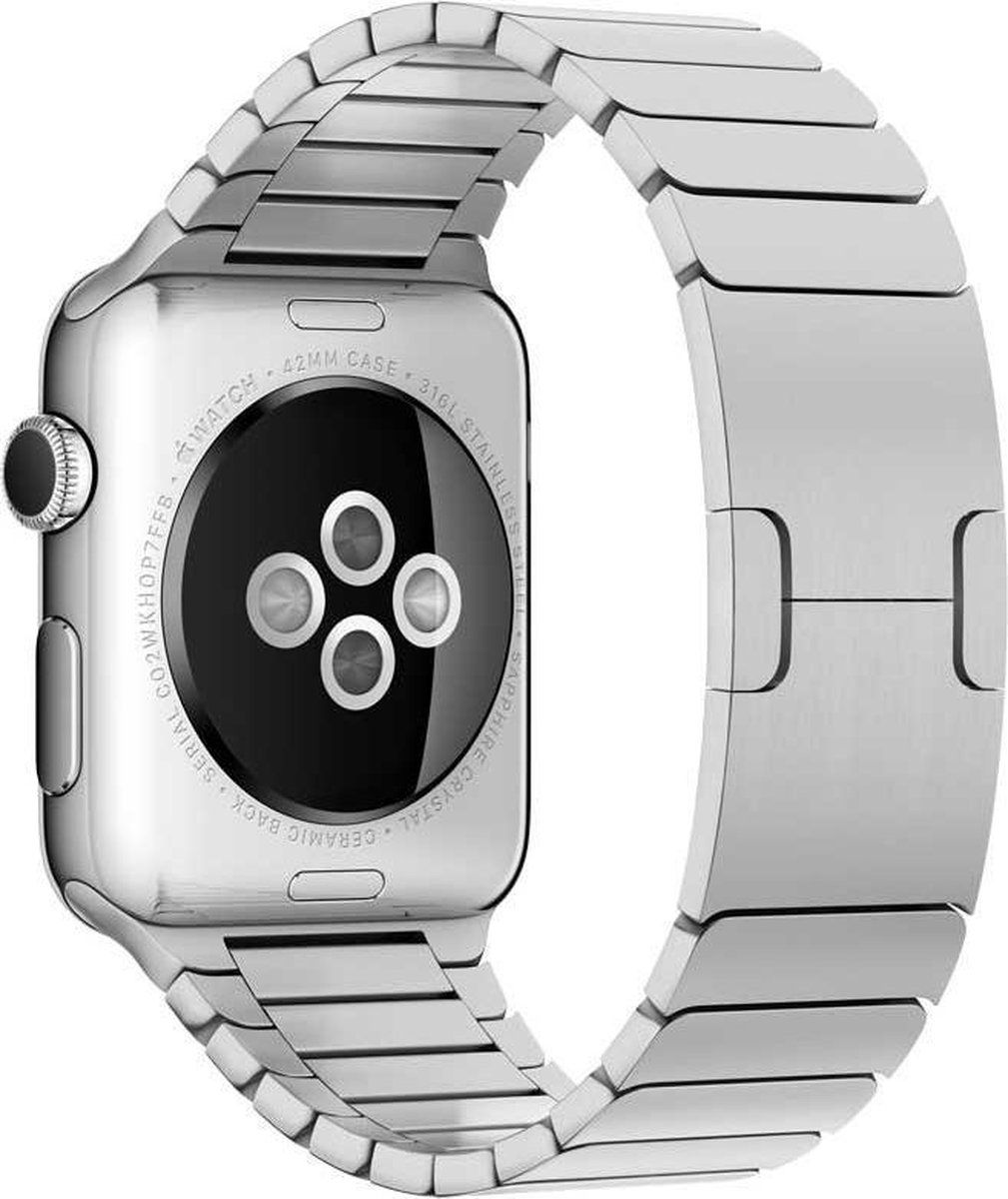 Schakelarmband met Vlindersluiting voor Apple Watch - Zilver - 42mm |  bol.com