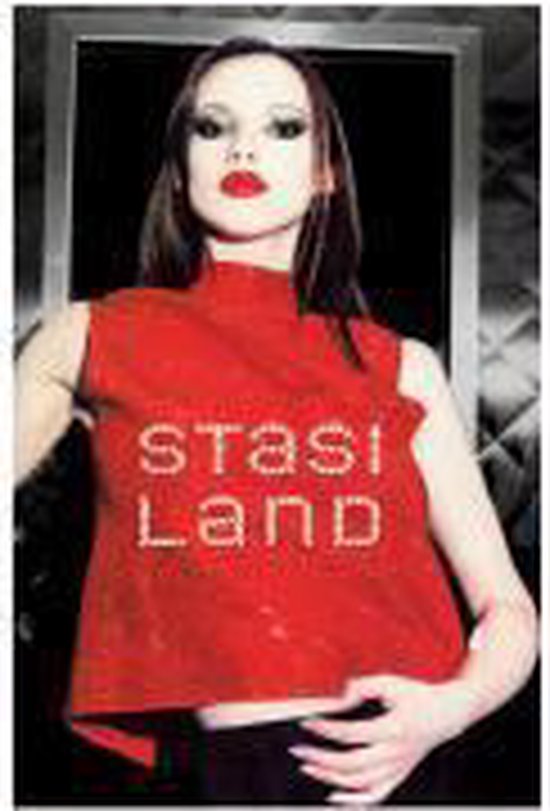 Rood glitter top met STASI LAND in glimmende letters