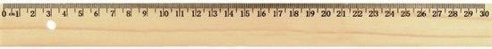 Houten liniaal 30 cm - Linialen van hout - School artikelen en benodigdheden