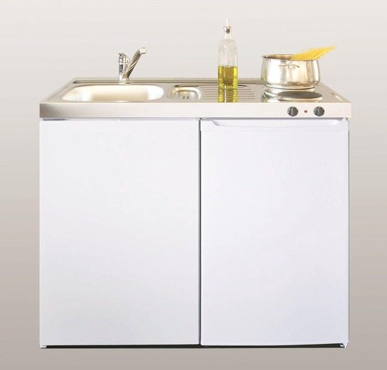 Minikeuken BeNeLux Stengel Easyline 100 met koelkast en elektrische  kookplaat kitchenette | bol.com