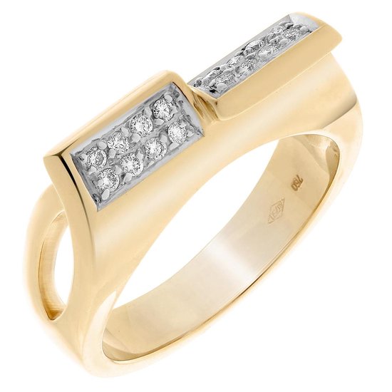 Orphelia RD-33075/56 - Ring - geelgoudkleurige 18 Karaat - Diamant 0.16 ct