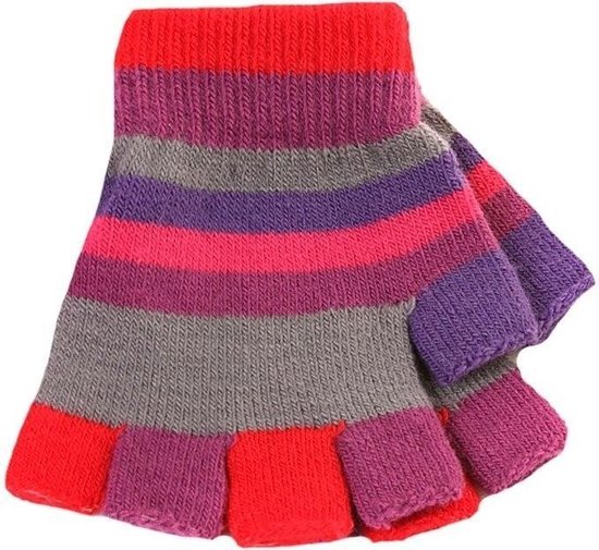 Vingerloze handschoenen met gekleurde streepjes voor meisjes | bol.com