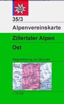 DAV Alpenvereinskarte 35/3 Zillertaler Alpen Ost 1 : 25 000 Wegmarkierung
