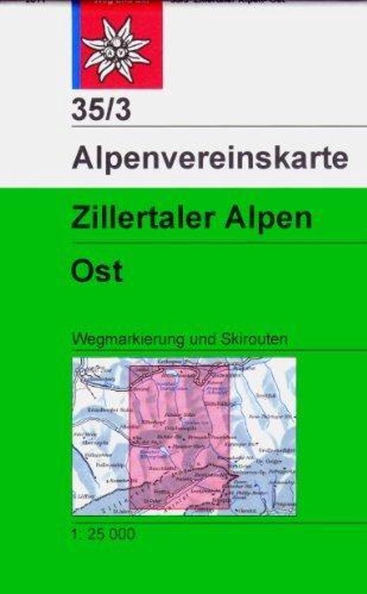 DAV Alpenvereinskarte 35/3 Zillertaler Alpen Ost 1 : 25 000  ... - cover