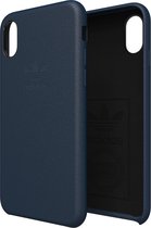 adidas Originals Premium Leather Case Donkerblauw iPhone X/Xs hoesje van Echt Leer